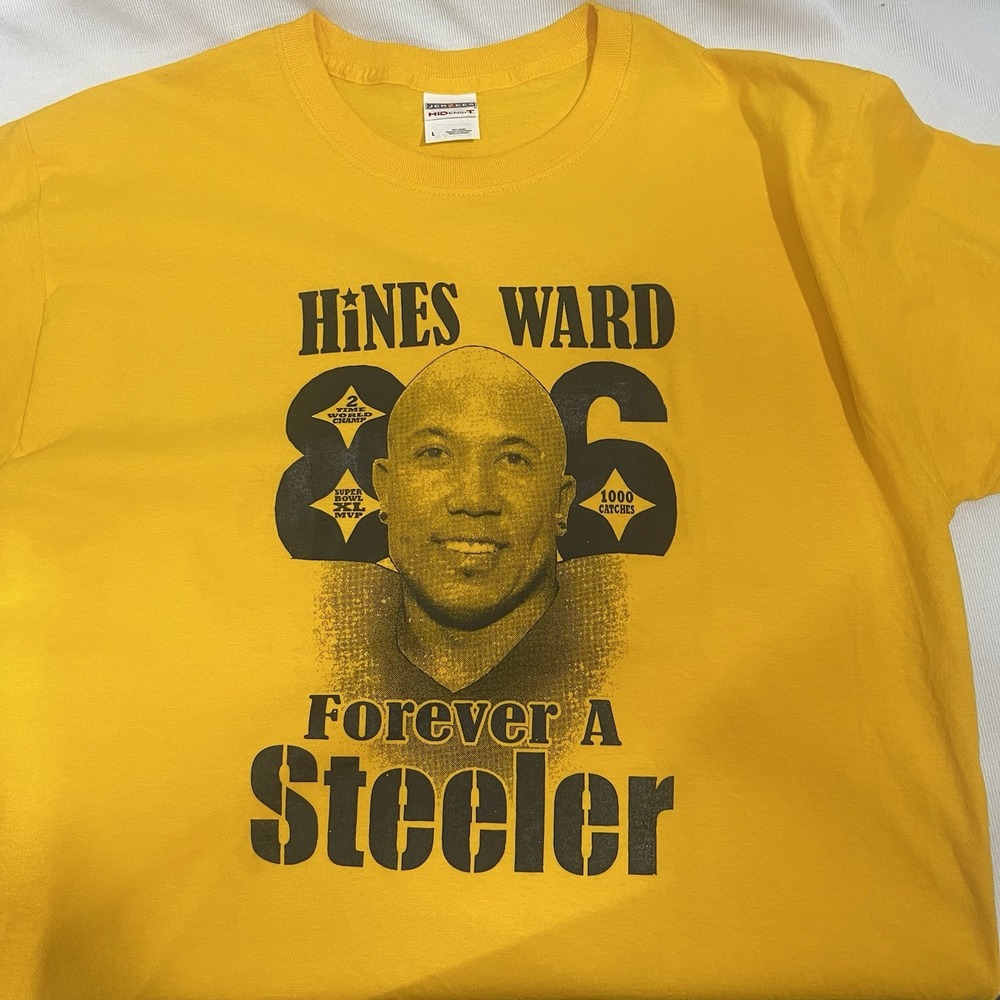 "Y2K Style" Pittsburgh Steelers T Shirt Hines Ward NFL Mens Large